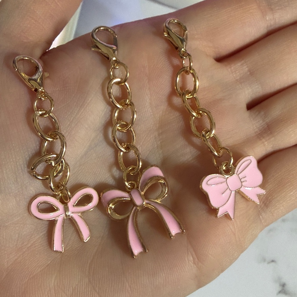 Pink Bow Key/Bag charm (Price is for 1) - Picture 5 of 5